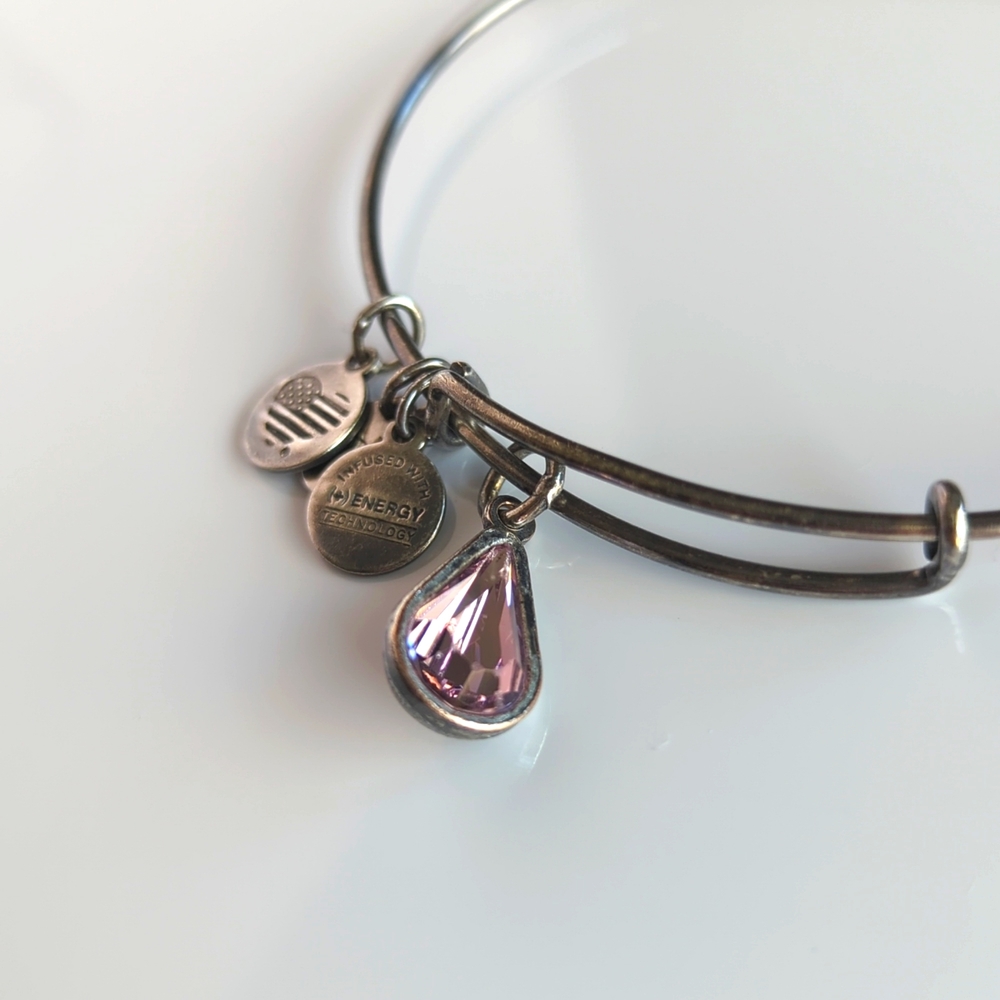 Alex and Ani June Birth Month Drop Charm Bracelet with Swarovski crystal